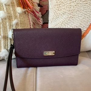 Kate Spade Eggplant Color Phone Wristlet with Card Slots